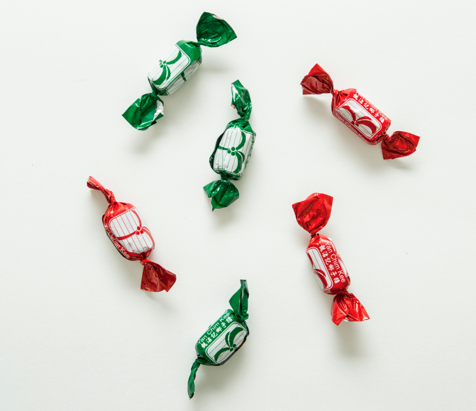 膾炙人口的傳統包裝：綠色硬糖，紅色軟糖。