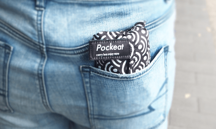 Pockeat方便攜帶，摺疊好便可放進口袋中