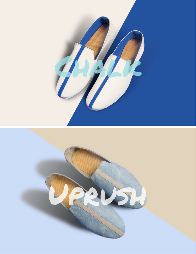 品牌推出的兩款夏日色系包括藍白色為主的Chalk及近似牛仔布色的Uprush.