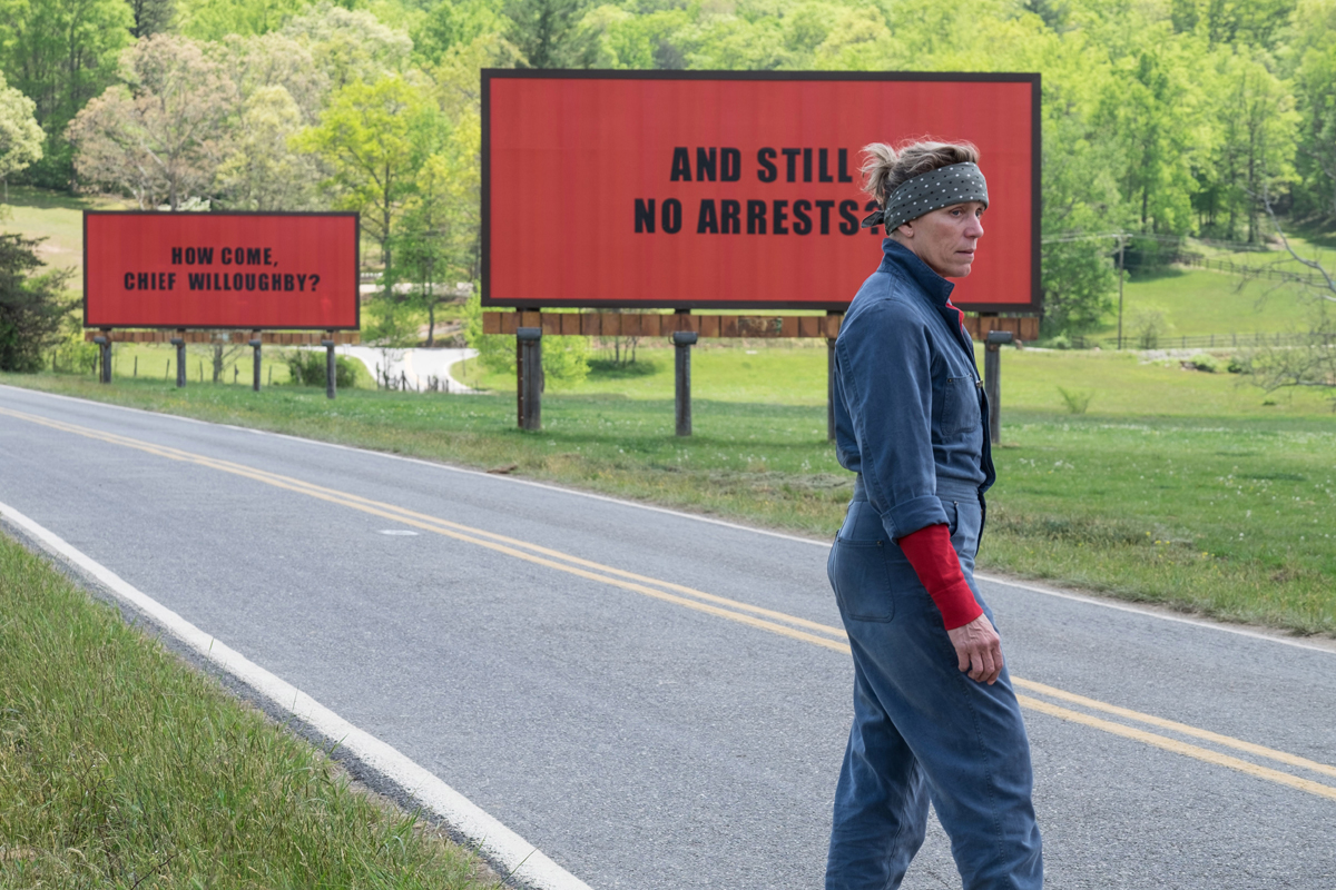 Three Billboards Outside Ebbing, Missouri Year : 2017 USA / UK Director : Martin McDonagh Frances McDormand Photo: Merrick Morton. It is forbidden to reproduce the photograph out of context of the promotion of the film. It must be credited to the Film Company and/or the photographer assigned by or authorized by/allowed on the set by the Film Company. Restricted to Editorial Use. Photo12 does not grant publicity rights of the persons represented.