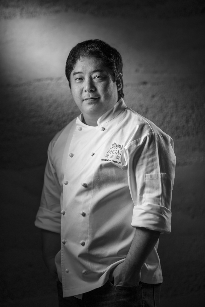 Portrait of Chef Mitsuharu at the MGM Macau.