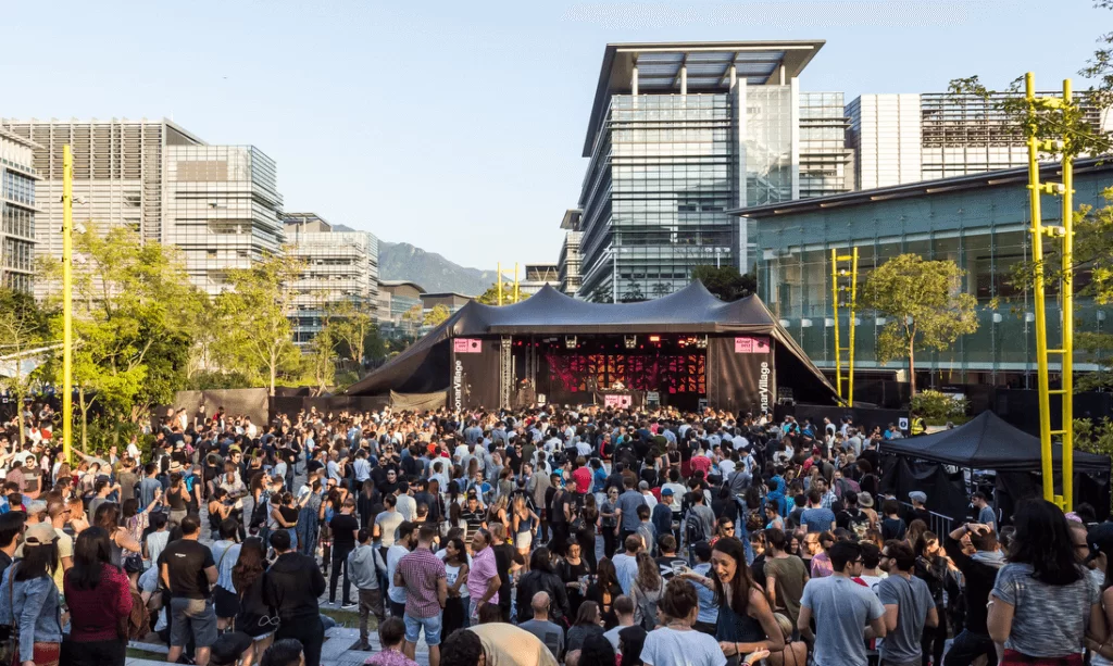 Sónar Hong Kong第三年在香港科學園舉辦，圖為其中一個露天舞台。