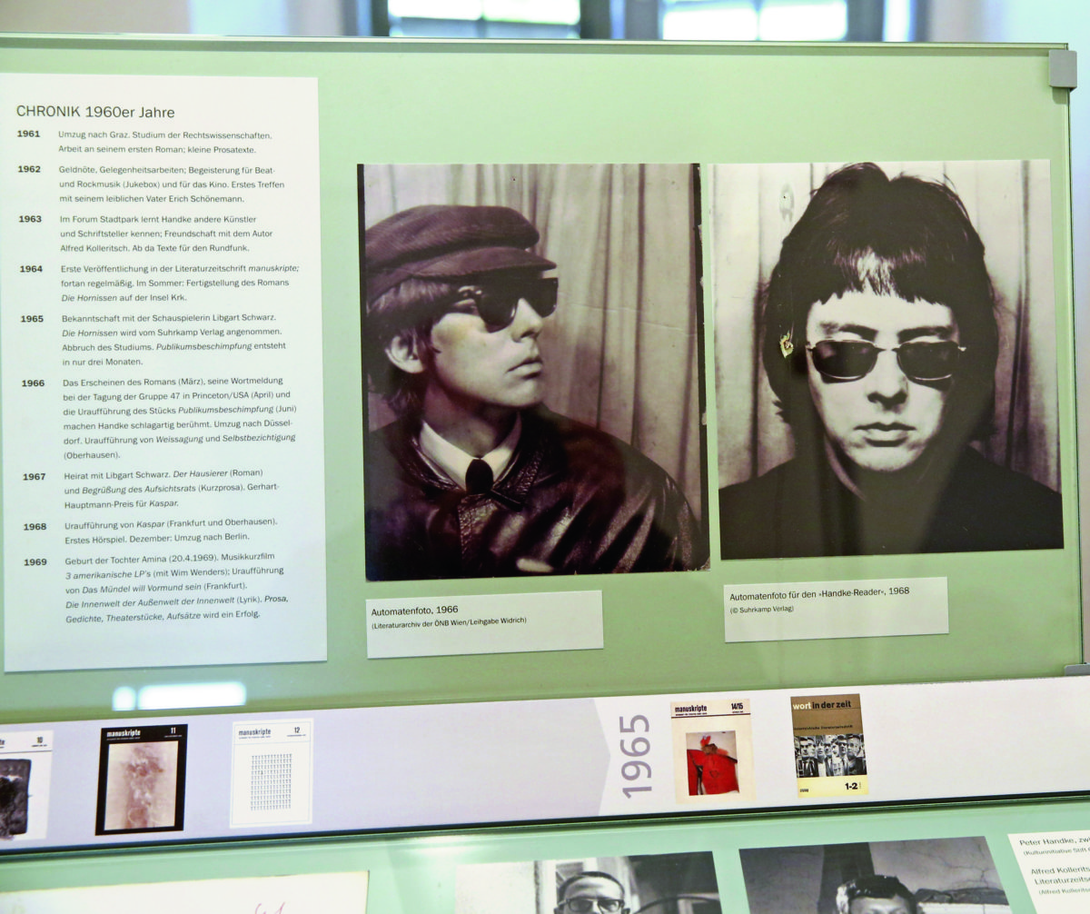 在奧地利，漢克出生的城市Grien，博物館設有關 於作家的永久展覽，圖為六十年代的漢克。