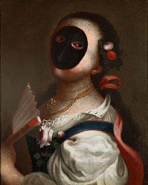 歐洲古時用作防曬與飾飾臉型的MORETTA面具