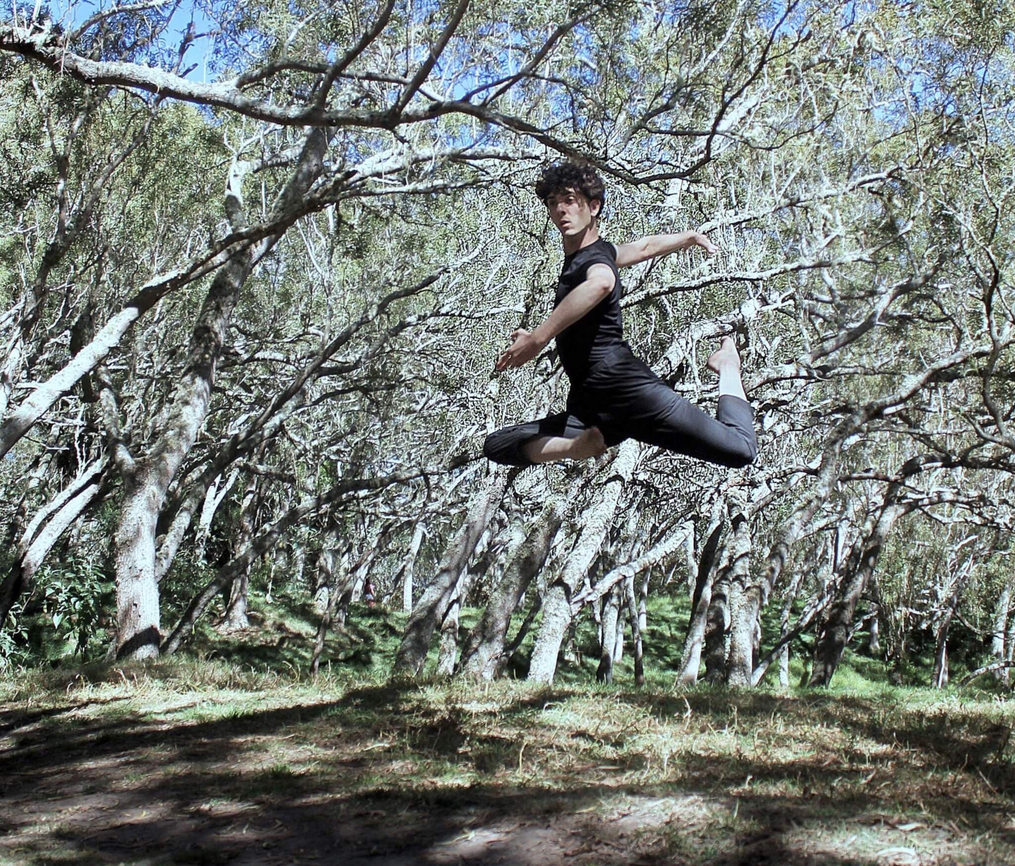 Enzo Guiho-Theaux, 20 years old. He started dancing when he was 18. This is his jump after one year of training. Enzo, thank you for helping me with my attitude derrière. (@enzoguiho - Instagram). 