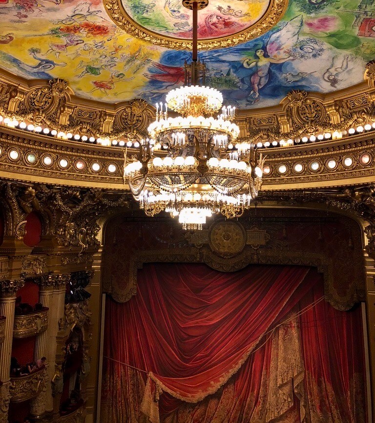 An amazing Marc Chagall painting on the ceiling of the Opéra Garnier (since 1964). 