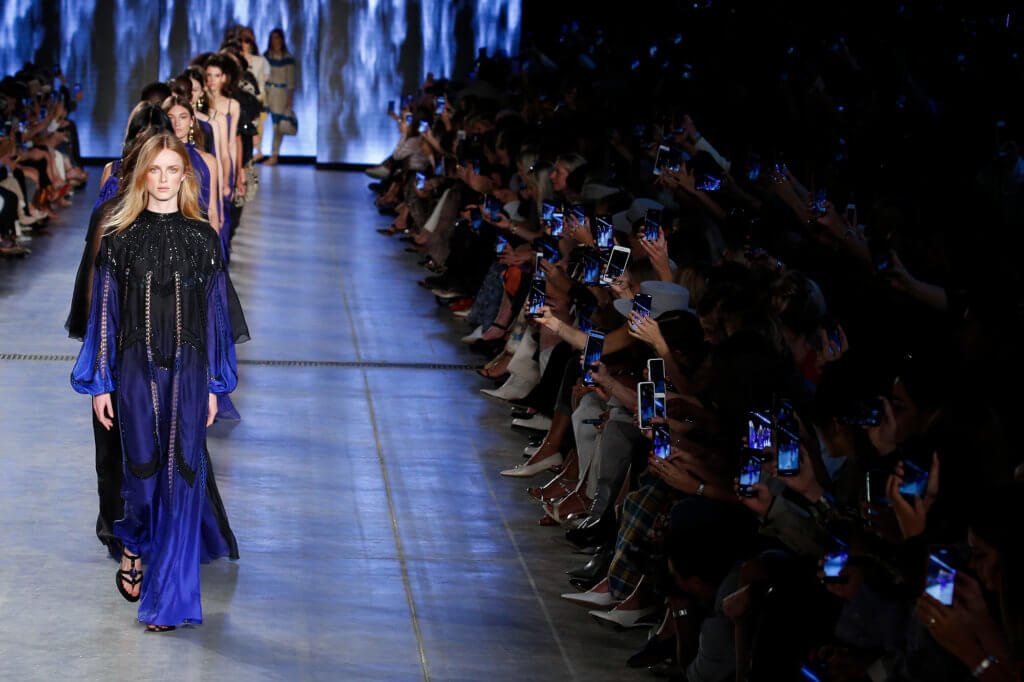 MILAN, ITALY "u2013 SEPTEMBER 18: A model walks the runway at the Alberta Ferretti Ready to Wear Spring/Summer 2020 fashion show during Milan Fashion Week September 2019 at Italy on September 18, 2019 in Milan, Italy. (Photo by Victor VIRGILE/Gamma-Rapho via Getty Images)