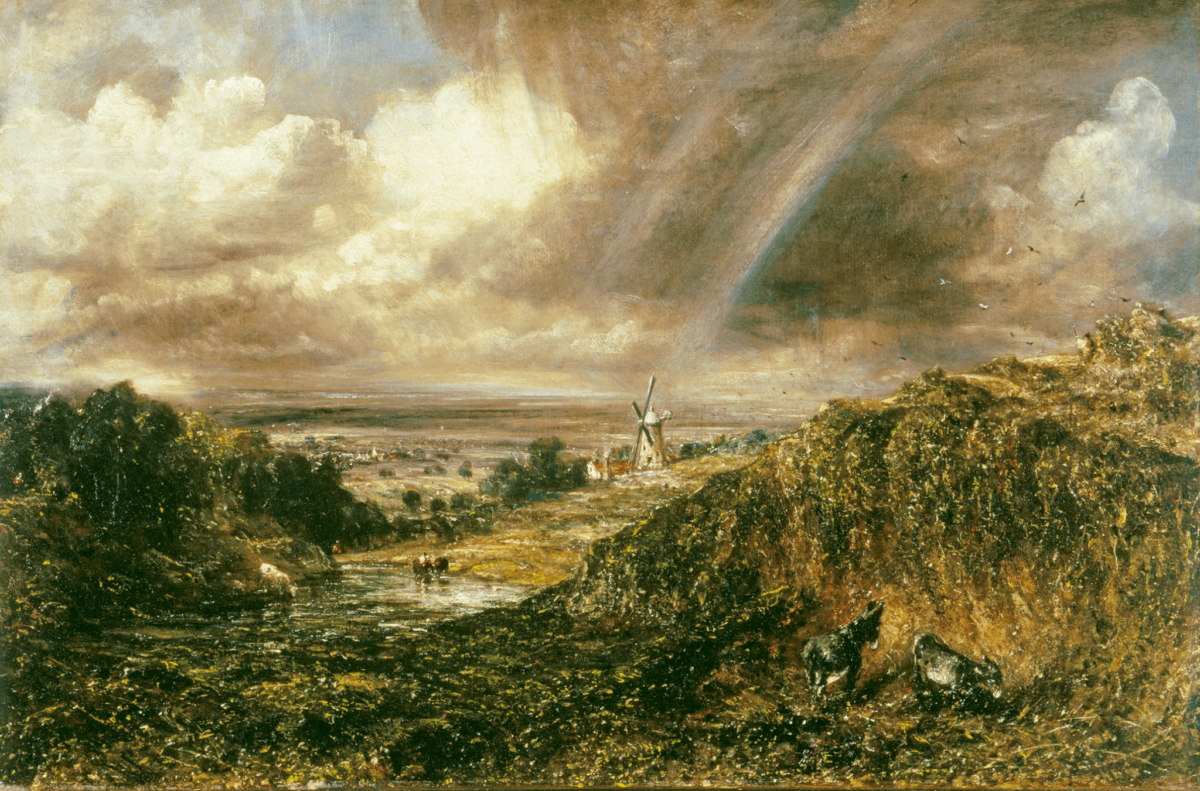 約翰．康斯塔伯，《漢普斯特德荒野的彩虹》，1836 © Tate