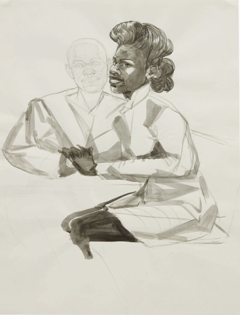 Kerry James Marshall, Untitled (Study for Club Couple), 2014, Sotheby’s 