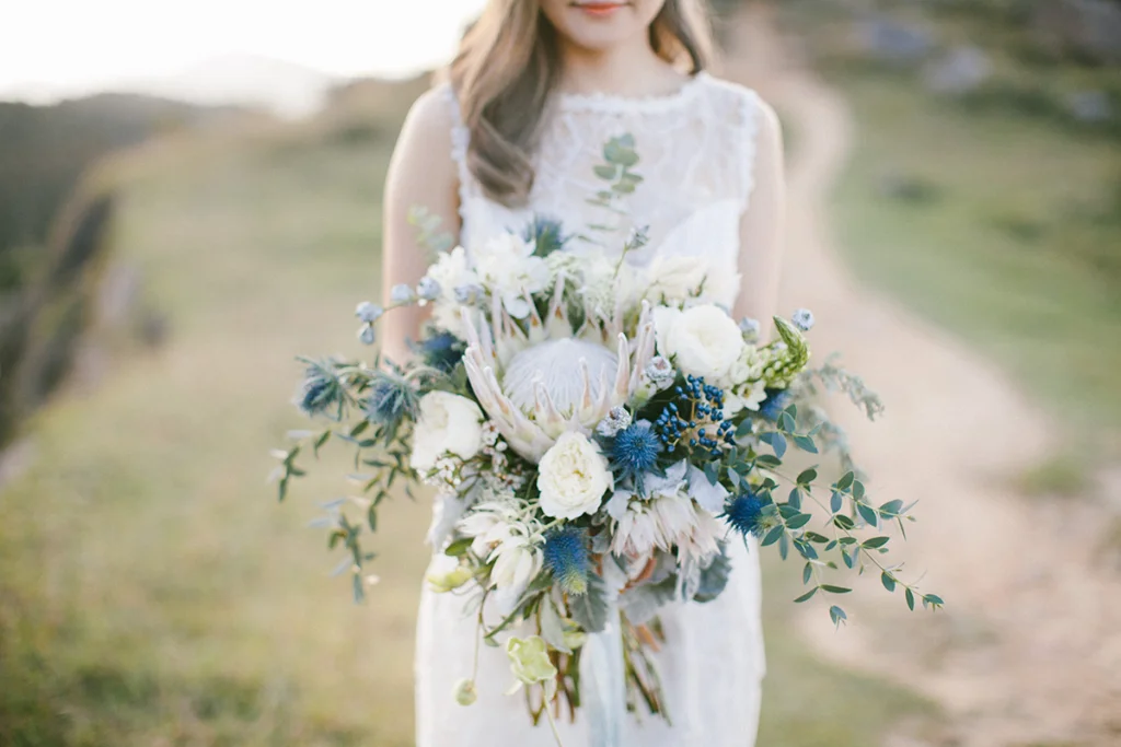 Michelle為新娘子設計的花球 (圖片由受訪者提供)