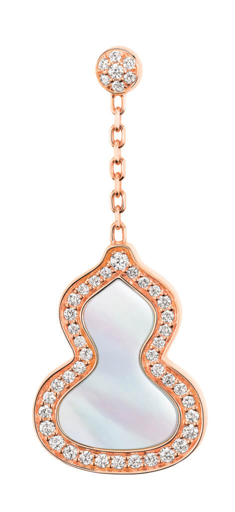 Wulu 18K 玫瑰金鑽石及珍珠母貝耳環（小）$24,800