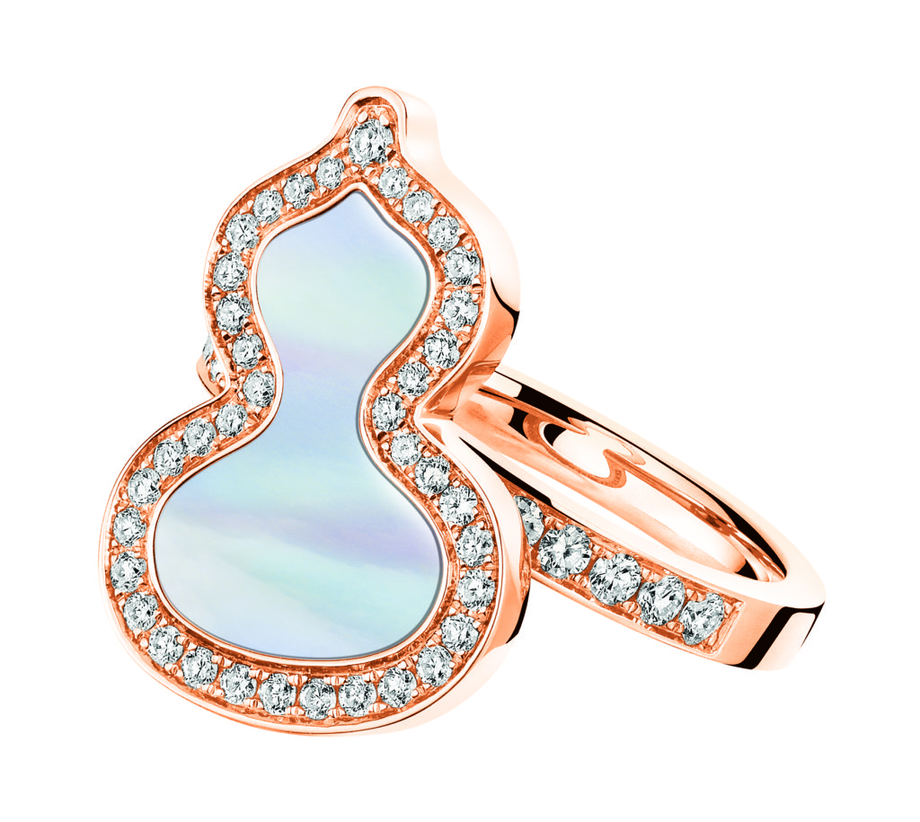 Wulu 18K 玫瑰金鑽石及珍珠母貝戒指（小）$29,800