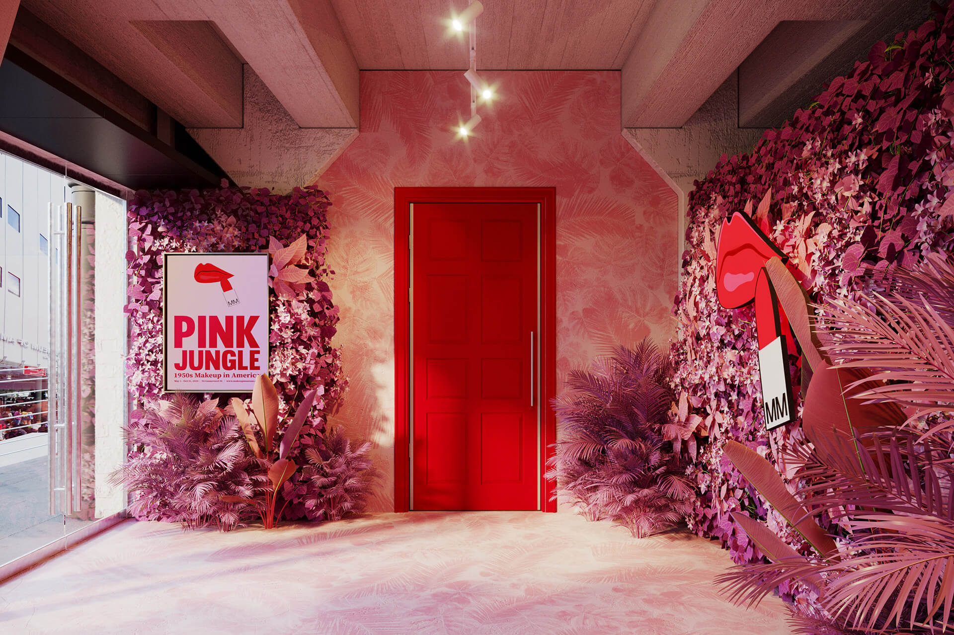 博物館原定於本月的首個展覽為《Pink Jungle: 1950s Makeup in America》