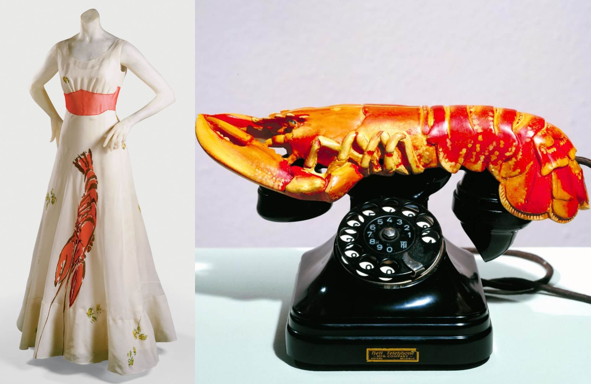 Schapiarell的龍蝦裝與Dalí的龍蝦電話