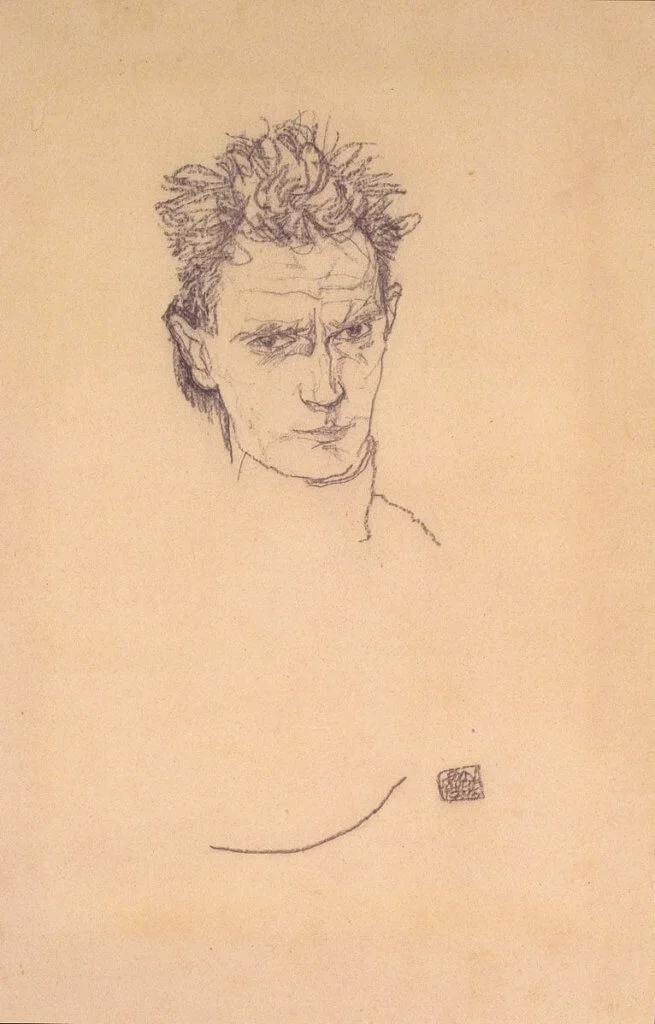 《Self-portrait in uniform》1916