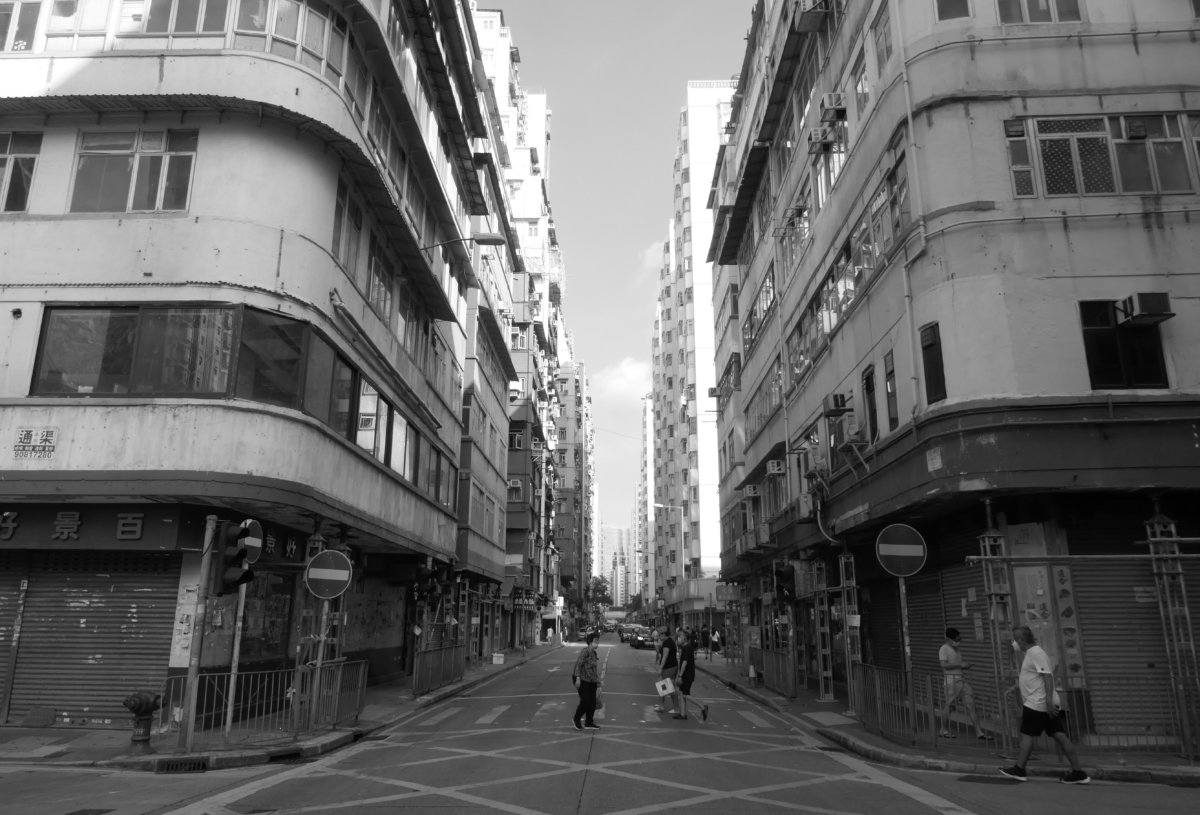 Residential blocks awaiting demolition, Hung Hom, Kowloon, Hong Kong, 23 August 2020 (photo: John Batten)