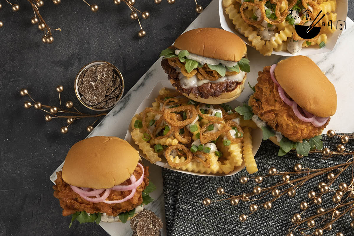 著名美國漢堡店Shake Shack亦推出期間限定的黑松露美食。店家將黑松露做蛋黃醬，並加進漢堡包及薯條當中。