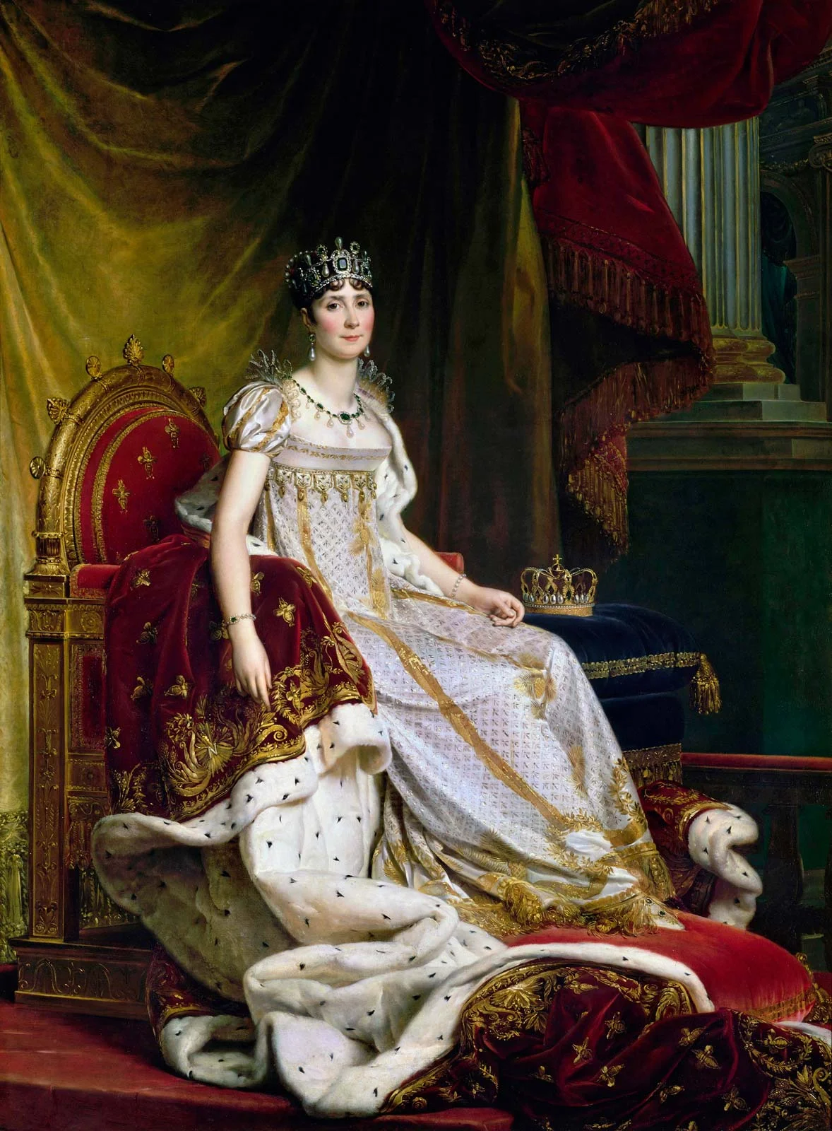 登上皇后寶座的約瑟芬，亦是歷史上首位戴皇冠結婚的皇后。
