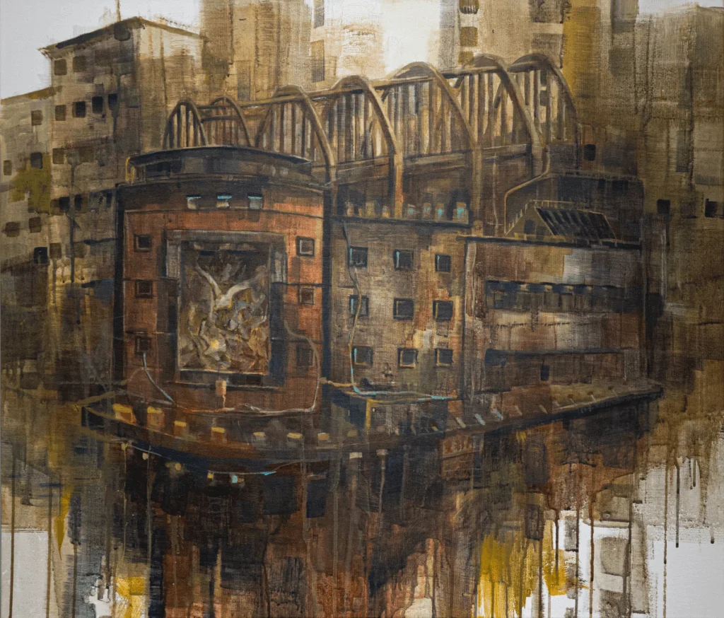The State Theatre 皇都戲院, 2021, Acrylic on canvas, 69 x 80cm