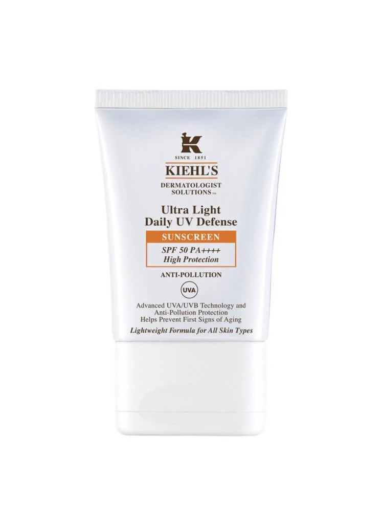防曬推介：Kiehl’s Ultra Light Daily UV Defense SPF50 PA++++ $325/30ml 濕疹敏感肌需要注意防曬，Kiehl’s這款不刺激、不乾，同時不會泛白，非常適合日常出外使用。 