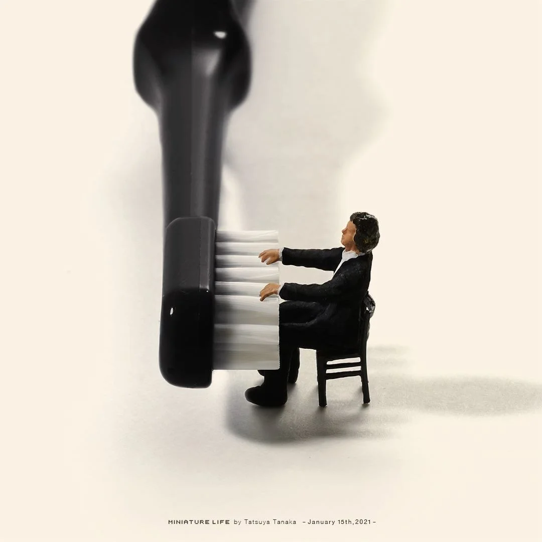 小人國裏的東京奧運會 日本微縮達人田中達也將口罩變身賽道 Lifestyle Inner