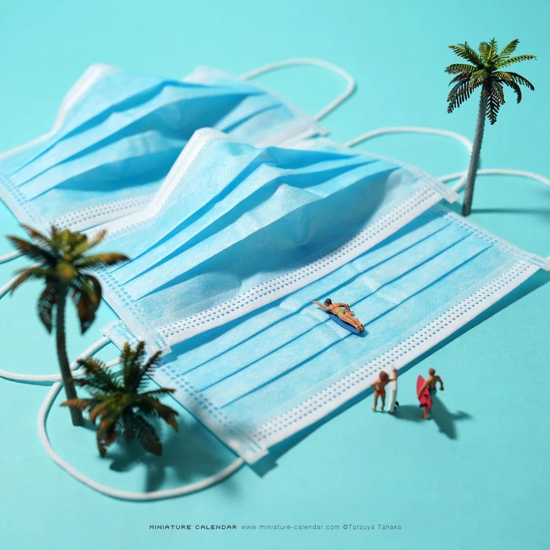 小人國裏的東京奧運會 日本微縮達人田中達也將口罩變身賽道 Lifestyle Inner