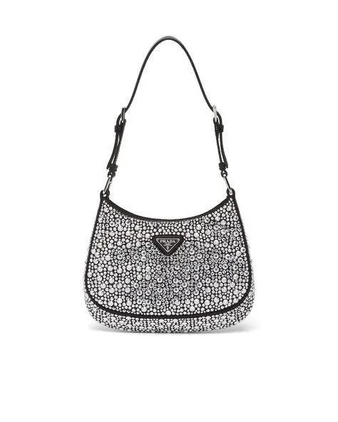 Prada Cleo satin bag with appliqués $25,600
