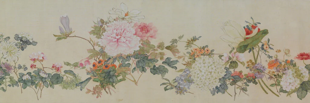 居廉（1828-1904）《百花圖》（選段） 1875