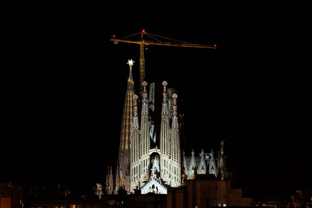 Inaugurated the lighting of the star of the Sagrada Familia