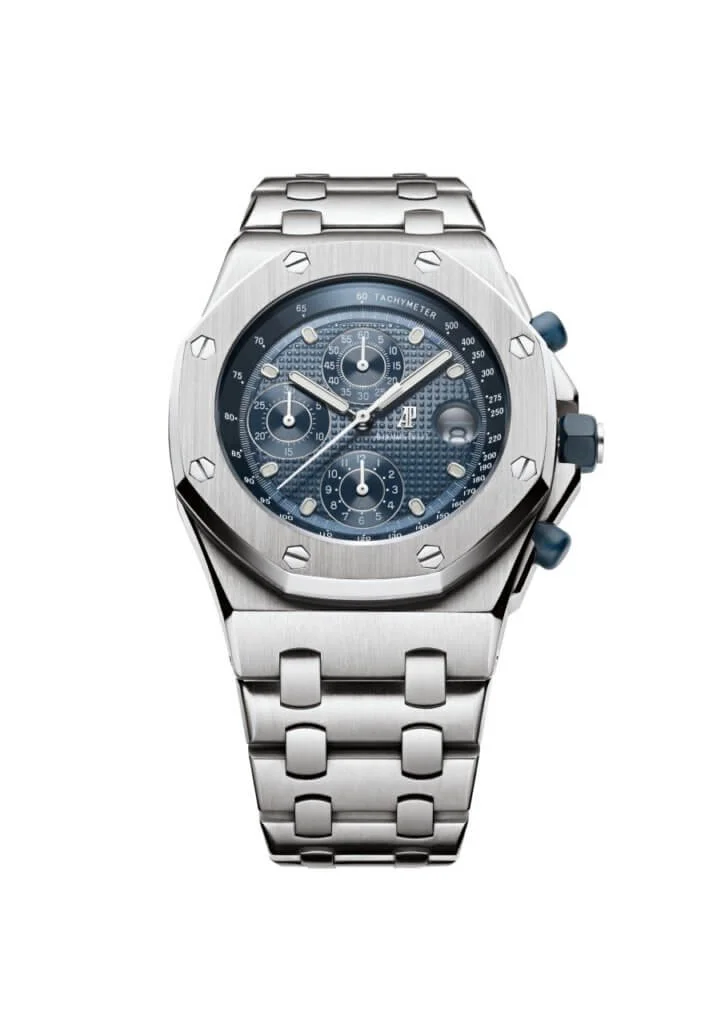 1993 《THE BEAST》 1993年皇家橡樹離岸型(ROO) 原創款式。直徑42毫米、厚度15毫米的超大錶殼，為它贏得「野獸」的暱稱，作為皇家橡樹家族的「硬漢」，在鐘錶界掀起大尺寸腕錶的熱潮。