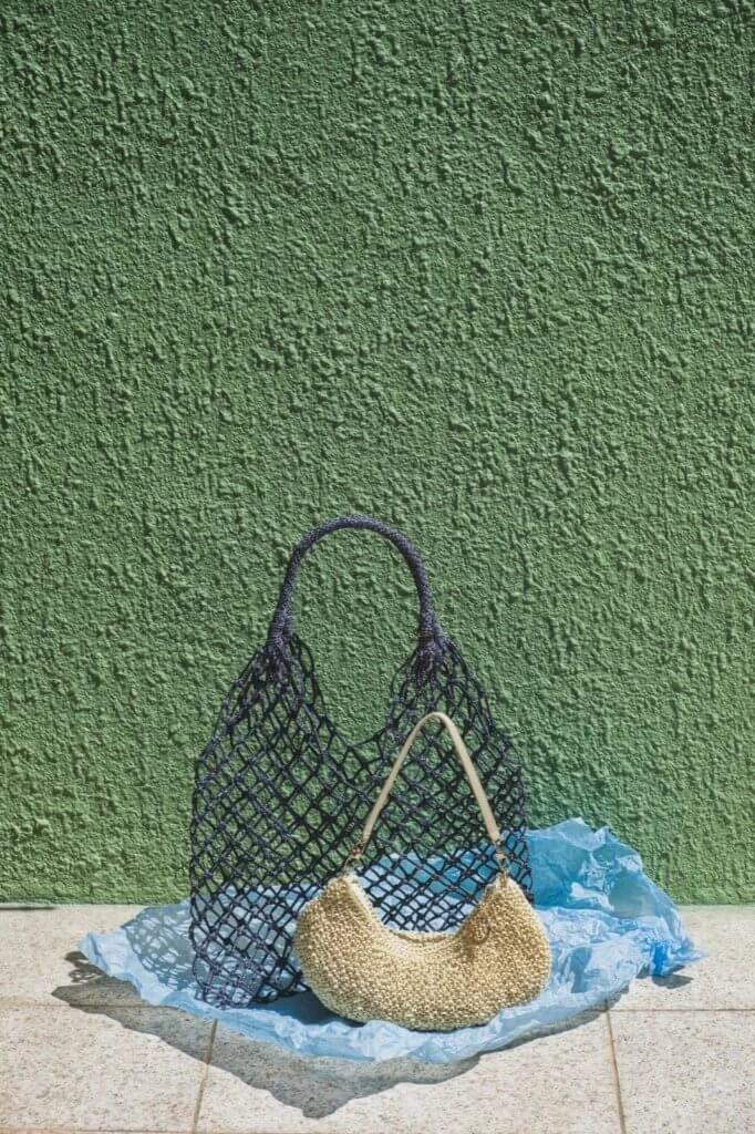 ANTEPRIMA MACRAME DENIM WIREBAG $3,295 YELLOW FORTUNA MINI WIREBAG $3,295 