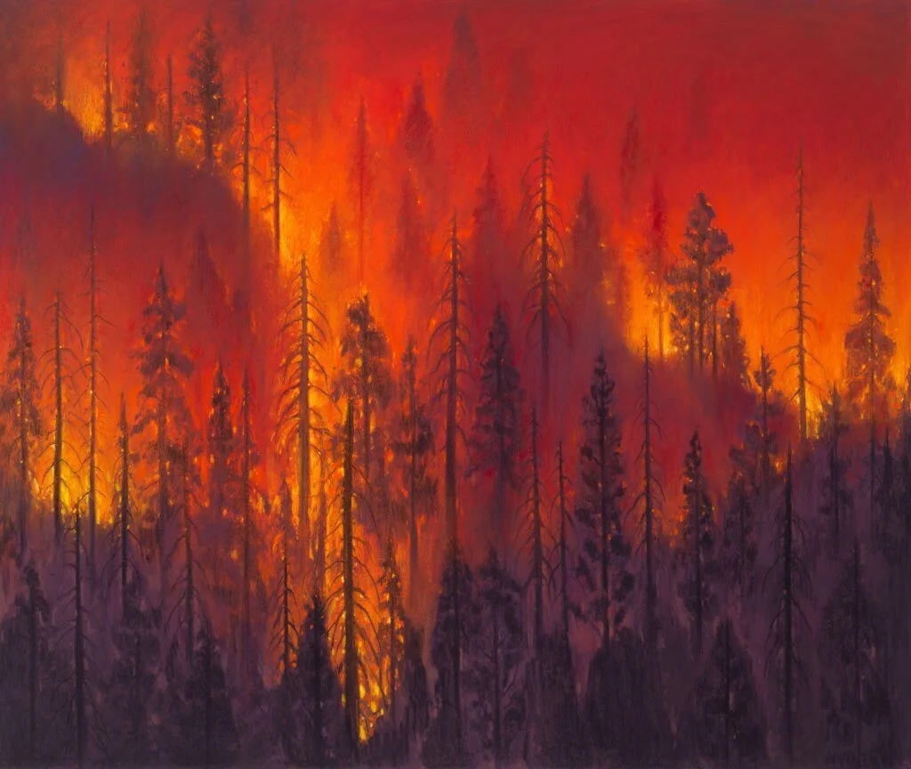 Nicolas Party
Red Forest
2022
Soft pastel on linen
156.8 x 186 x 3.2 cm / 61 3/4 x 73 1/4 x 11/4 in