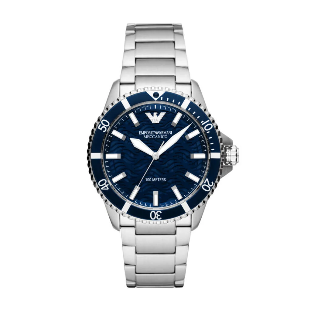Emporio Armani 海軍藍精鋼自動腕錶(AR60059) $4,500