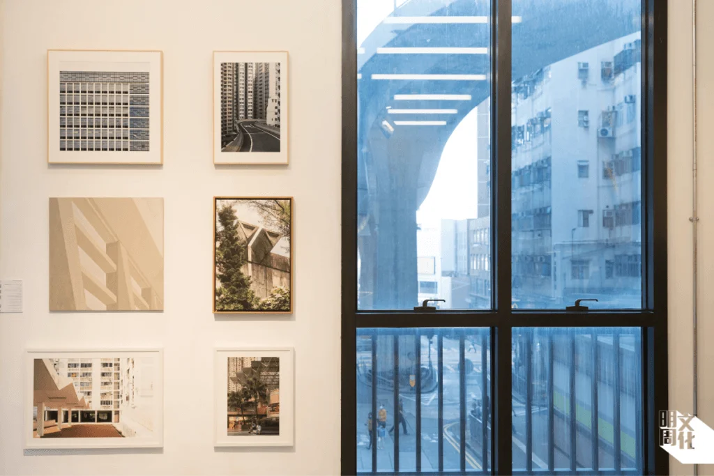 望出窗外，，可見正在進行的「未．共研社」微型公園計劃山道天橋底休憩處工程，預料今年底落成。