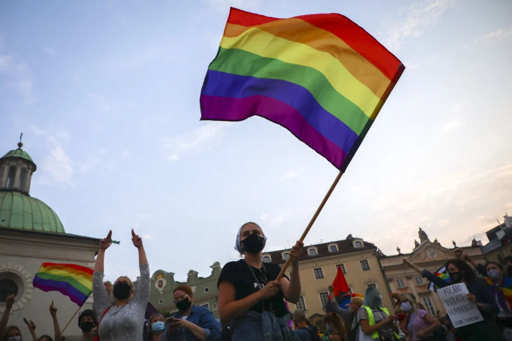 Pro-LGBT And Anti-LGBT Protests In Krakow