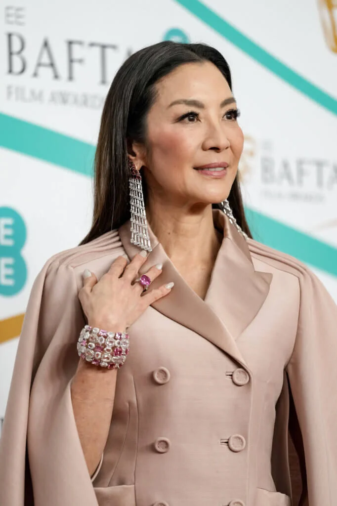 LONDON, ENGLAND - FEBRUARY 19: Michelle Yeoh attends the EE BAFTA Film Awards 2023 at The Royal Festival Hall on February 19, 2023 in London, England. (Photo by Scott Garfitt/BAFTA via Getty Images)