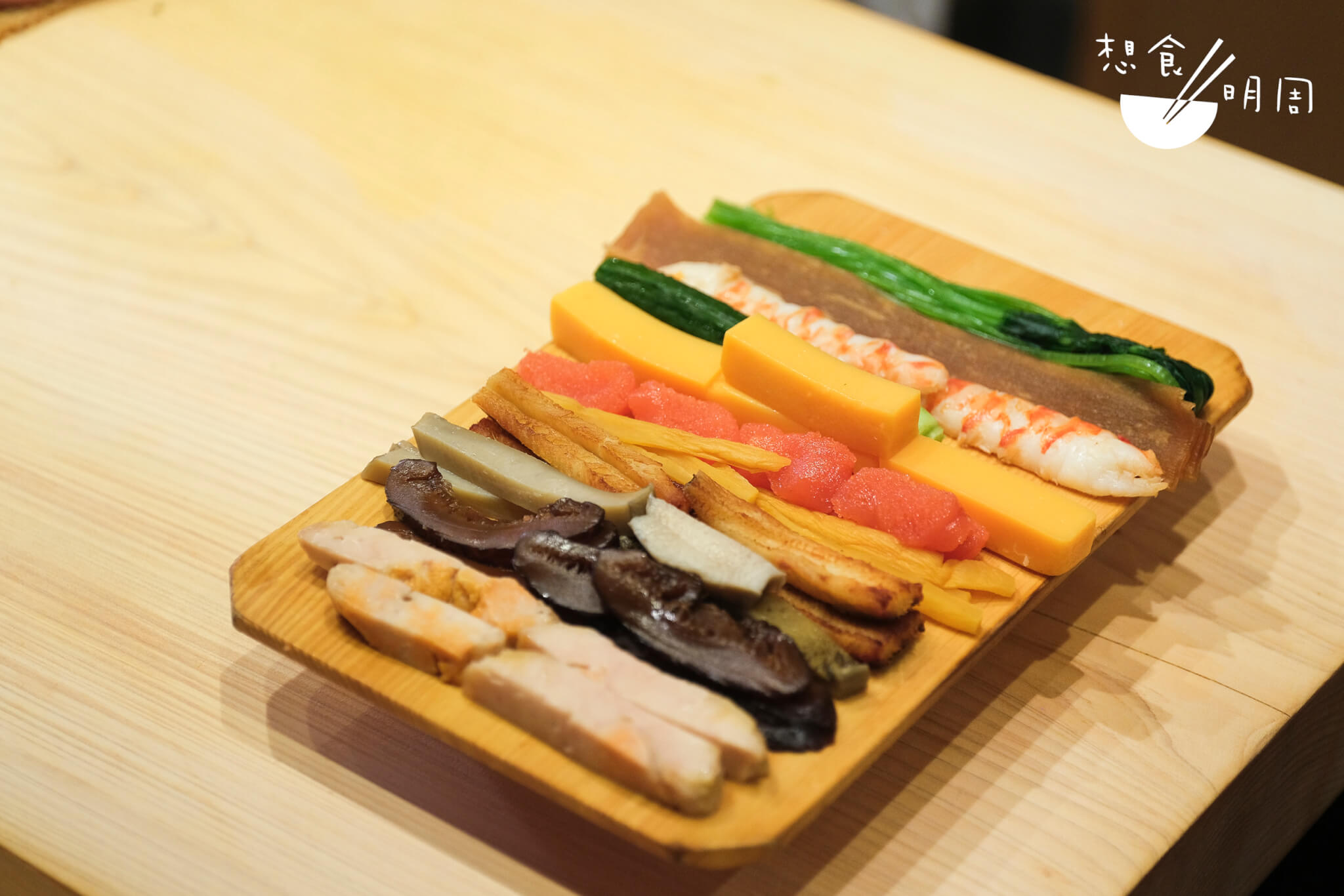採訪當天的太卷壽司食材。