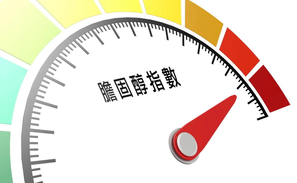 cholesterol-level-measuring-scale-with-color-indicator