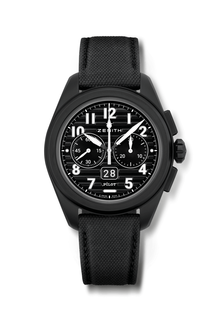 PILOT BIG DATE FLYBACK 大日期飛返計時腕錶 •EL PRIMERO 3652型高振頻自動計時機芯 • 42.5mm • 陶瓷錶款 • 一體式快速更換系統 