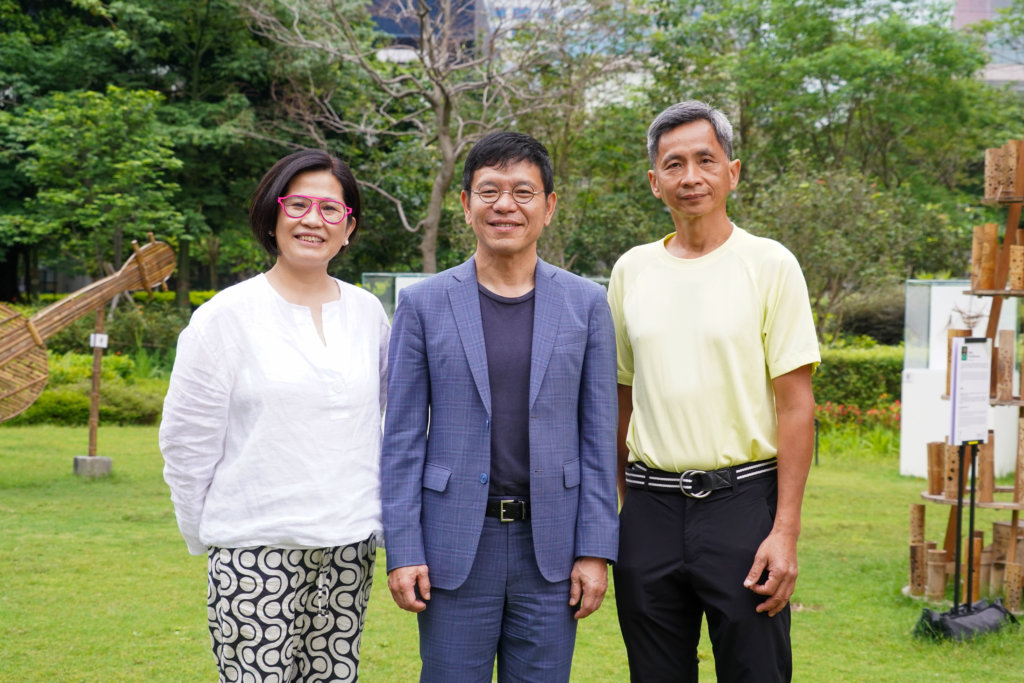 由左至起: 竹福國際營運總監梁彥媚、零碳天地管理委員會主席符展成、滿竹跨世代技術總監簡光榮