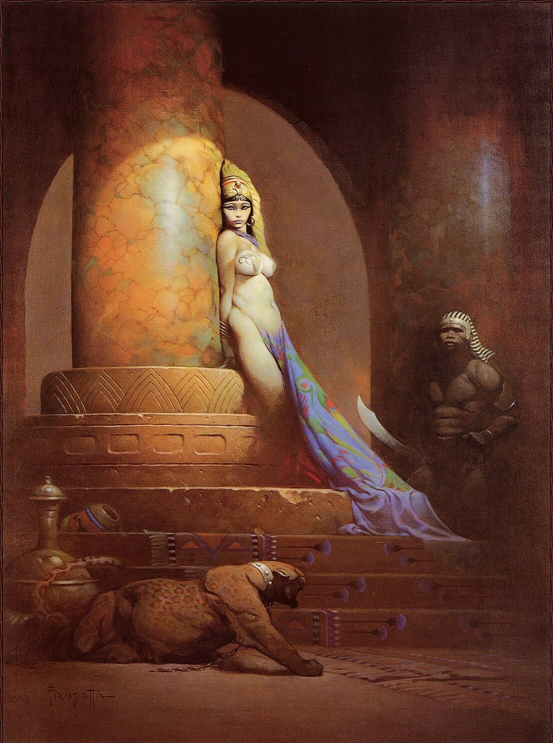 之前的最高拍賣紀錄仍然來自Frazetta，他的《Egyptian Queen》在二○一九年以五百四十萬美元賣出。這幅畫被譽為奇幻世界裏的《蒙娜麗莎》。