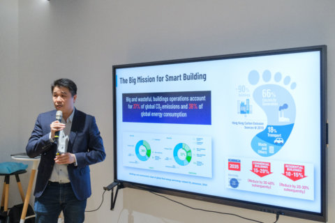 Neuron Digital Group行政領導陳士表示公司以可持續性為目標，提倡smart building概念，達至碳中和目標。