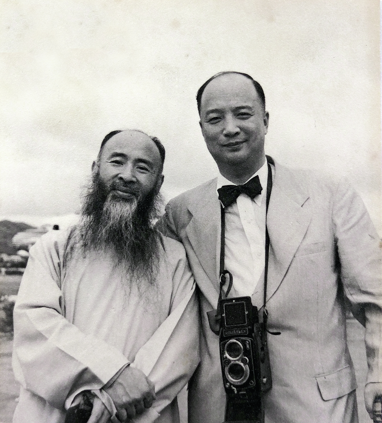 張大千（左）與高嶺梅（右）©梅雲堂文獻庫