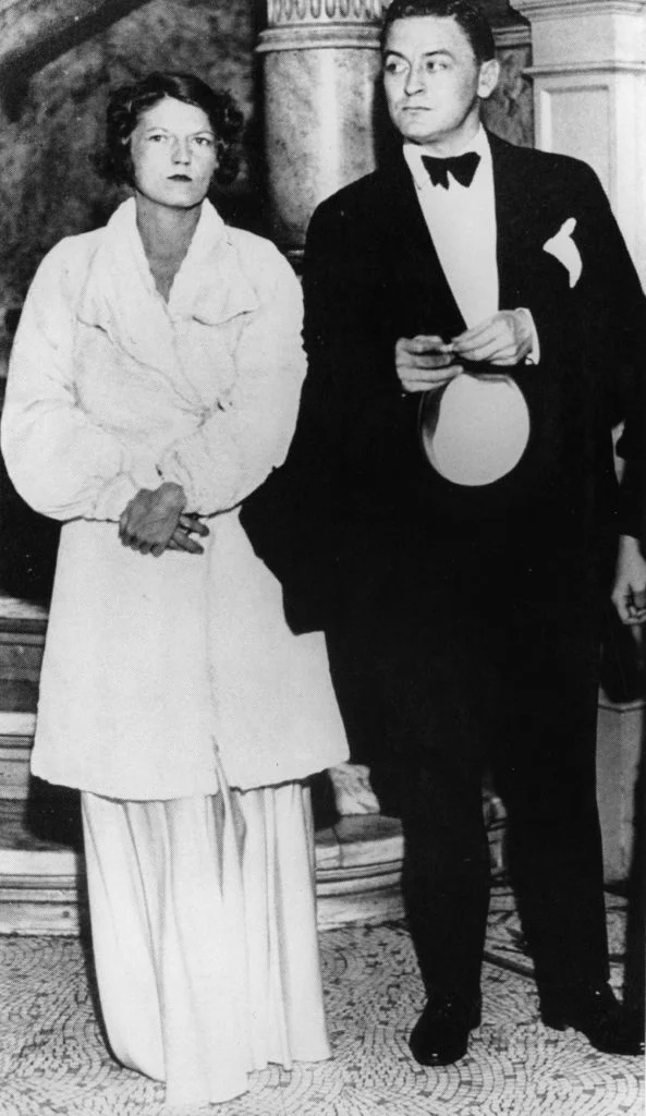 Scott and Zelda Fitzgerald attending the premiere of the film 'Dinner at eight'. 1933 (Photo by Archives Snark / Archives Snark / Photo12 via AFP)