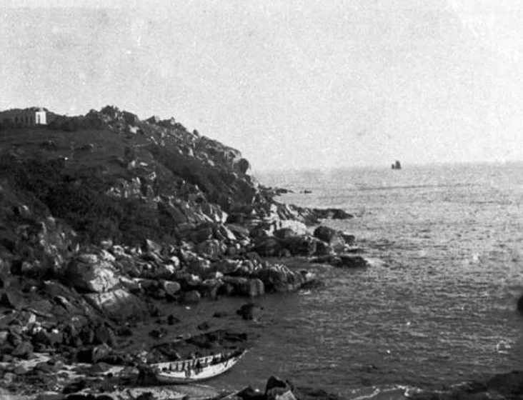 長洲海岸，攝於1916年。