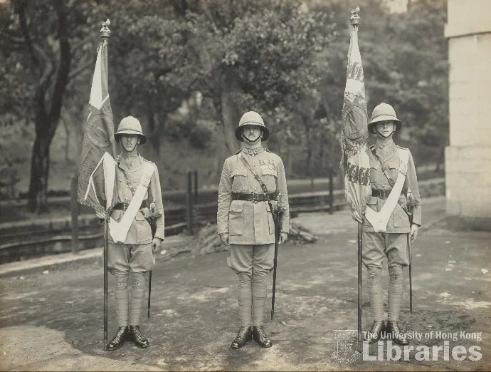 一九二○年代，英國陸軍常駐香港部隊。（香港大學圖書館圖片）