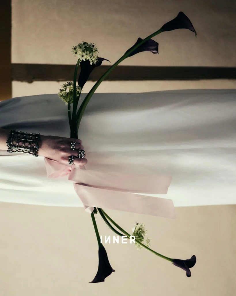 DRESS, MAX MARA NOTTE DI SAN LORENZO RING & BURLESQUE BANGLE, DAMIANI 