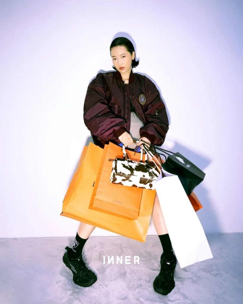 LARGE FIT BOMBER, MONDAY HEELS & AUTOMOBILI LAMBORGHINI SOCKS, BALENCIAGA TANK TOP, DIOR PANTS & MEDIUM GALLERIA LEATHER BAG, PRADA