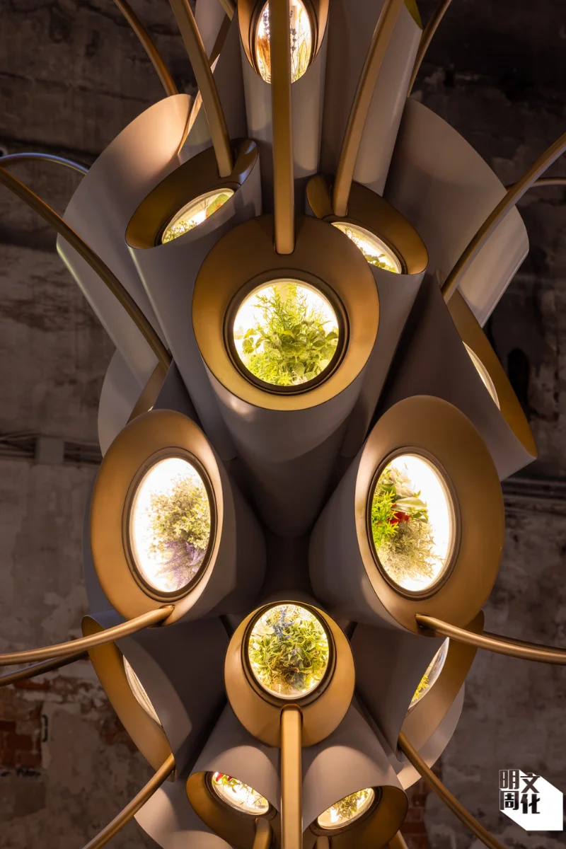 主展覽展品，一個研究在太空軌道上，可自主運作的溫室Space Garden。（Marco Zorzanello攝）