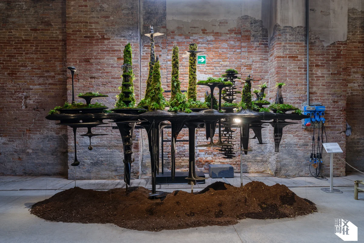 由馬岩松策展的中國館，以「容‧智慧」為主題，展出十件來自內地不同地方的創意。（ Andrea Avezzù攝）